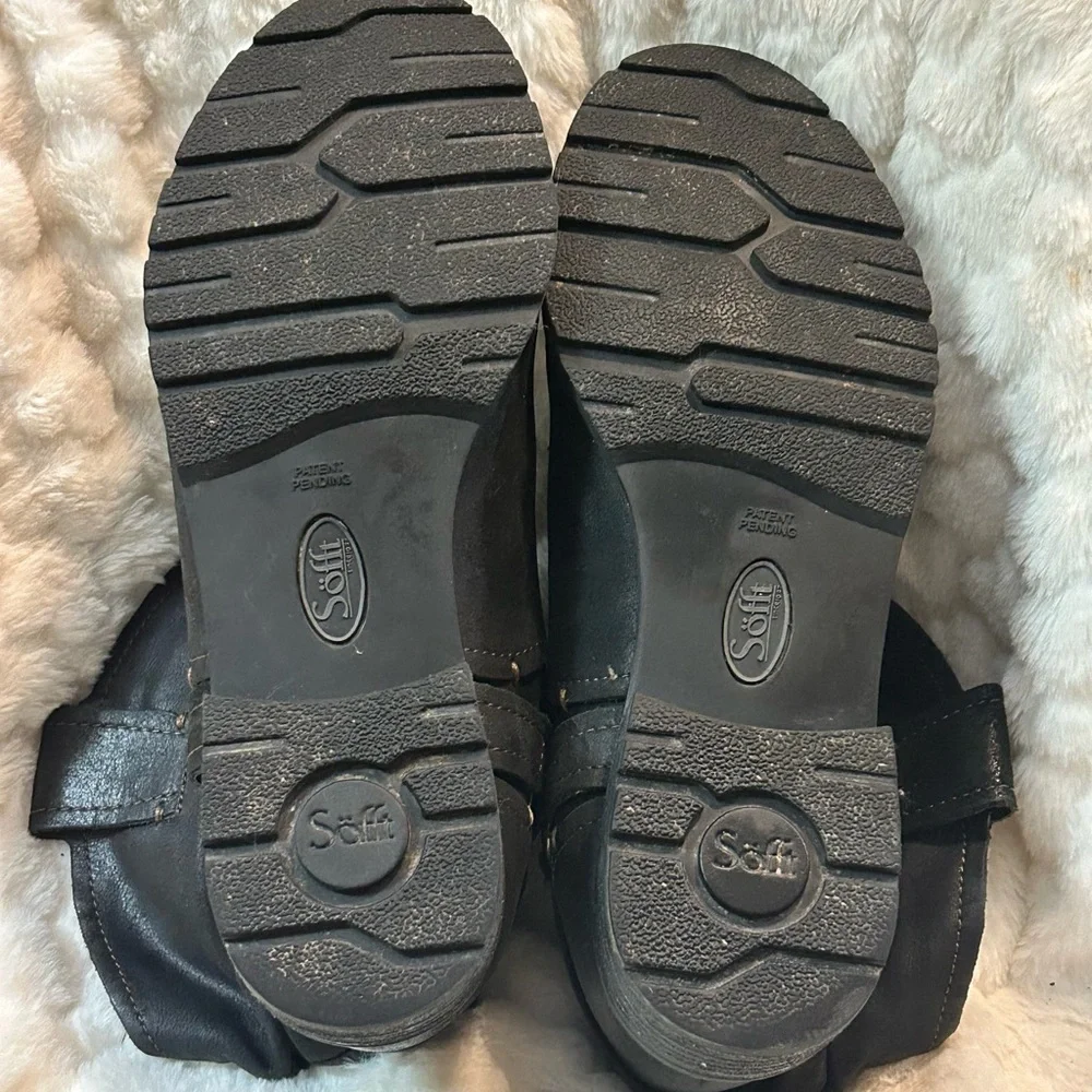 Sofft black leather western slouchy ankle boots women’s size 7.5M - Picture 11 of 12